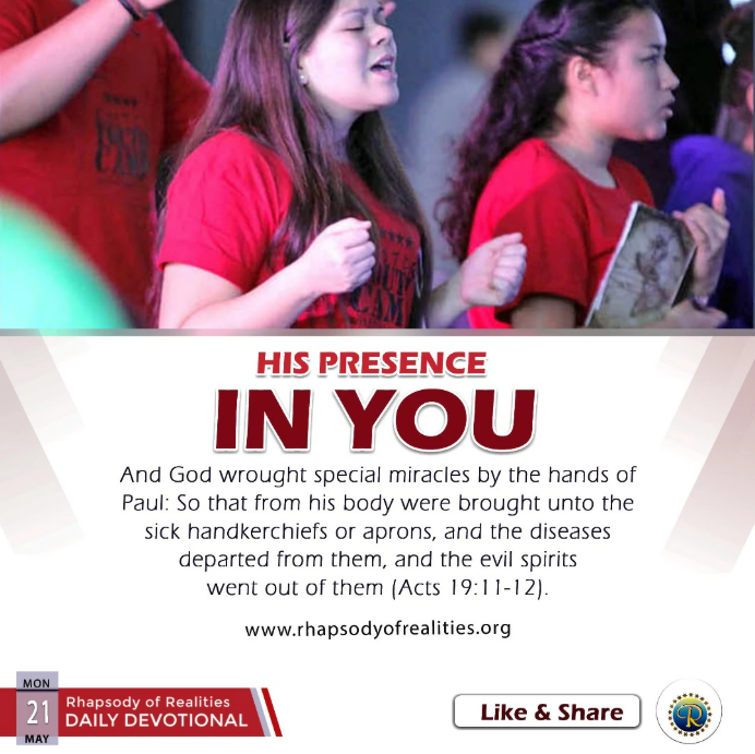 Daily Rhapsody of Realities 21.05.18