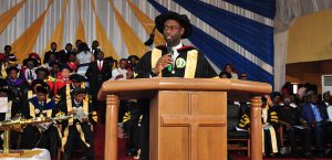 Bishop F.E. Benson Idahosa II congratulates Pastor Chris